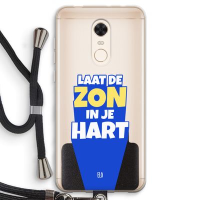 Laat de zon in je hart: Xiaomi Redmi 5 Transparant Hoesje met koord