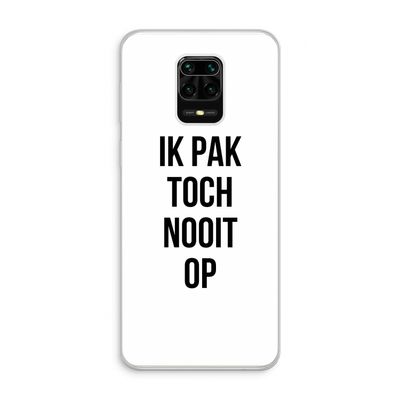 Ik pak nooit op: Xiaomi Redmi Note 10 Lite Transparant Hoesje