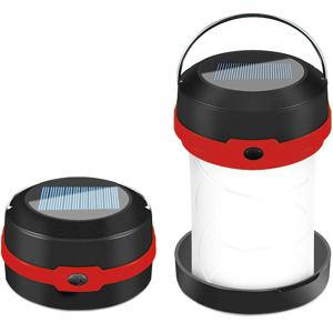 Solar camping lamp explorer opvouwbaar met 2 lichtstanden op zonne-energie | solarlampkoning