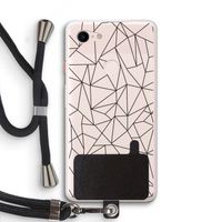 Geometrische lijnen zwart: Pixel 3 XL Transparant Hoesje met koord