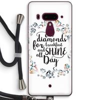 Diamonds: HTC U12+ Transparant Hoesje met koord Diamonds: HTC U12+ Transparant Hoesje met koord