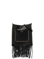 CHANEL Pre-Owned sac porté épaule matelassé à franges - Noir - thumbnail