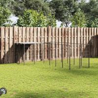 Hondenkennel 8,47 m² staal zwart