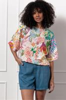 Studio Anneloes Patty Festive Top 12913 T-shirt Korte Mouw 9997 Multi Color