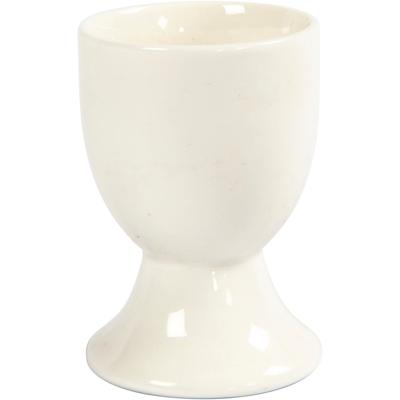 Creativ Company Eierdop, h: 6,5 cm, off-white, 12 stuk/ 1 doos