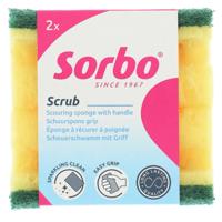 SORBO Schuurspons met handgreep - per 2 stuks SORBO Schuurspons met handgreep - per 2 stuks