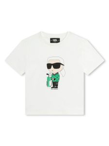 Karl Lagerfeld Kids t-shirt Ikonik en coton bilogique - Blanc