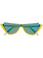 Courrèges lunettes de soleil à monture papillon - Jaune - thumbnail