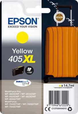 Epson inktcartridge 405XL, 1.100 pagina&apos;s, OEM C13T05H44010, geel