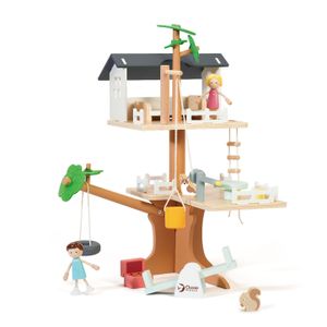 Classic World world houten poppenhuis boomhut, 31dlg.