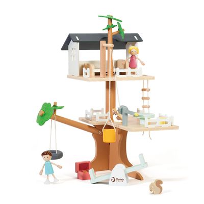 Classic World world houten poppenhuis boomhut, 31dlg.