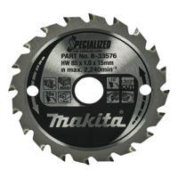 Makita Cirkelzaagbad voor Hout | Specialized | Ø 85mm Asgat 15mm 20T - B-33576