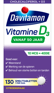 Davitamon Vitamine D 50 Plus Smelttablet