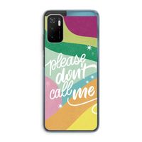 Don't call: Xiaomi Poco M3 Pro 5G Transparant Hoesje