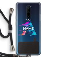 Abstract Spectrum: OnePlus 7 Pro Transparant Hoesje met koord