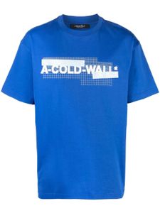 A-COLD-WALL* t-shirt en coton à logo imprimé - Bleu