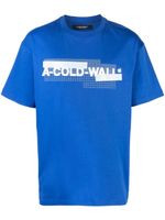 A-COLD-WALL* t-shirt en coton à logo imprimé - Bleu - thumbnail