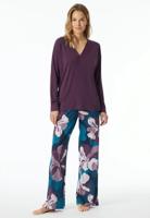 Dames pyjama lange mouw - Modal flower - Maat 44 - Luxe nachtkleding dames