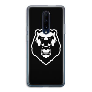 Angry Bear (black): OnePlus 7 Pro Transparant Hoesje