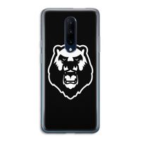 Angry Bear (black): OnePlus 7 Pro Transparant Hoesje