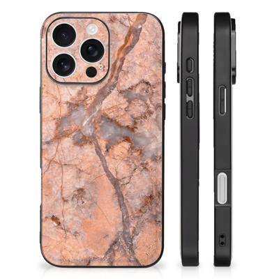 iPhone 16 Pro Marmeren Print Telefoonhoesje Marmer Oranje