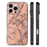 iPhone 16 Pro Marmeren Print Telefoonhoesje Marmer Oranje