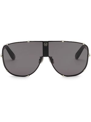 Philipp Plein Eyewear lunettes de soleil à monture pilote - Noir