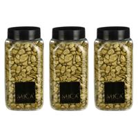 Mica Decorations decoratie steentjes - 3x - goud - 1 kilo - 650ml - hobby steentjes