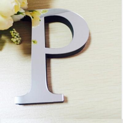 2 PC'S Home Decoratie creatieve persoonlijkheid Engelse letters acryl spiegel 3D DIY muur stickers (P)