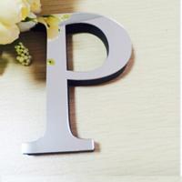 2 PC'S Home Decoratie creatieve persoonlijkheid Engelse letters acryl spiegel 3D DIY muur stickers (P)