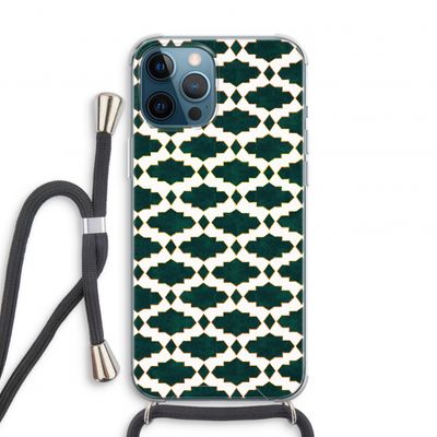 Moroccan tiles: iPhone 12 Pro Transparant Hoesje met koord