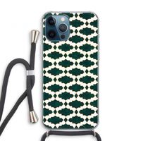 Moroccan tiles: iPhone 12 Pro Transparant Hoesje met koord