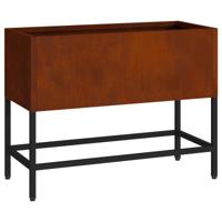 VidaXL Verhoogde tuin plantbak roestig 60 x 26 x 45 cm cortenstaal