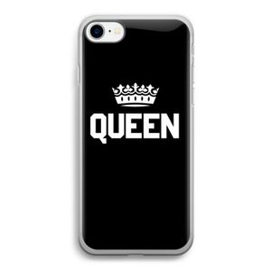 Queen zwart: iPhone SE 2020 Transparant Hoesje