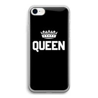 Queen zwart: iPhone SE 2020 Transparant Hoesje