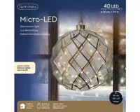 Lumineo microled bal 20cm helder/warm wit