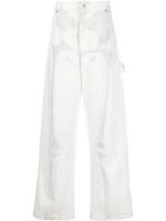 Off-White jean ample à imprimé - Blanc