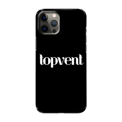 Topvent Zwart: Volledig geprint iPhone 12 Hoesje