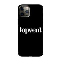 Topvent Zwart: Volledig geprint iPhone 12 Hoesje