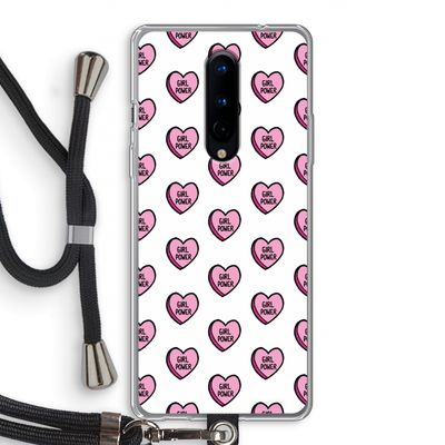 GIRL POWER: OnePlus 8 Transparant Hoesje met koord