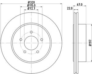 Remschijf Gecoat 54772PRO 8DD355115481