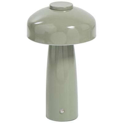 Leen Bakker - Tafellamp Tinn USB LED - 25,5x15x15 Cm - Metaal - Groen