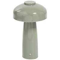 Leen Bakker - Tafellamp Tinn USB LED - 25,5x15x15 Cm - Metaal - Groen