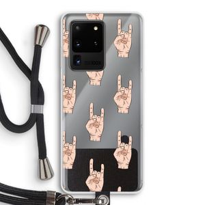 Rock: Samsung Galaxy S20 Ultra Transparant Hoesje met koord