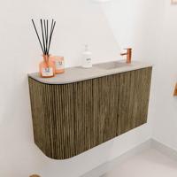 Toiletmeubel Mondiaz Joya Dlux | 71.6 cm | Meubelkleur Dusk | Faye wastafel Opalo Wasbak Rechts | 1 kraangat