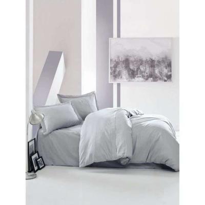 Beddengoedset - 1 dekbedovertrek 220 x 240 cm + 2 kussenslopen 60 x 60 cm - 100% katoen satijn - Grijs