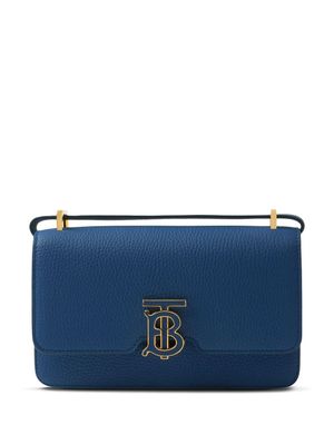Burberry mini sac à bandoulière à plaque logo - Bleu