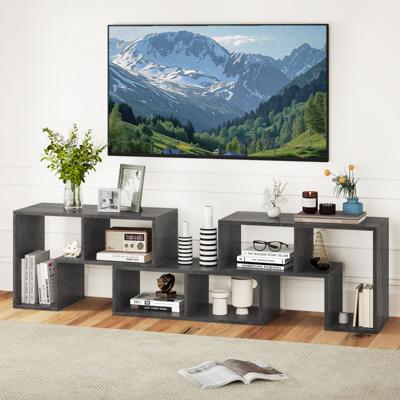 3-delige Houten Tv-kast Voor Tv's Tot 65" Vrij te Combineren Tv-tafel Grijs