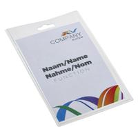 Badge pashouder europel gesloten 60x90mm | 24 stuks