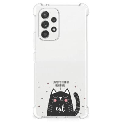 Samsung Galaxy A53 5G Stevig | Bumper Hoesje | Cat Good Day Samsung Galaxy A53 5G Stevig | Bumper Hoesje | Cat Good Day